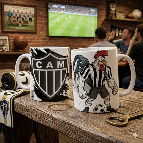 Caneca Personalizada de Time de Futebol com QR Code