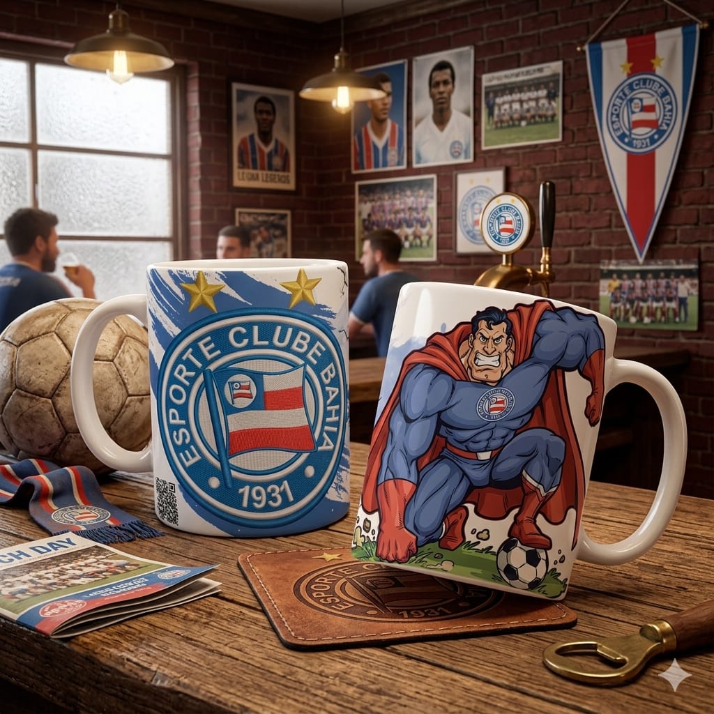 Caneca Personalizada de Time de Futebol com QR Code
