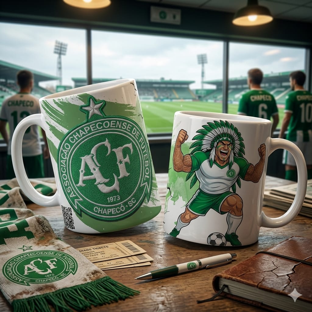 Caneca Personalizada de Time de Futebol com QR Code