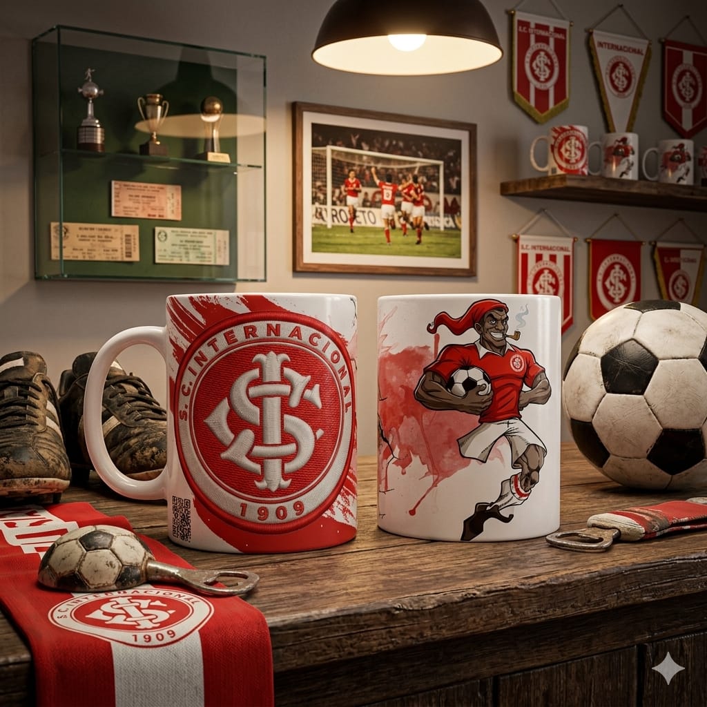 Caneca Personalizada de Time de Futebol com QR Code