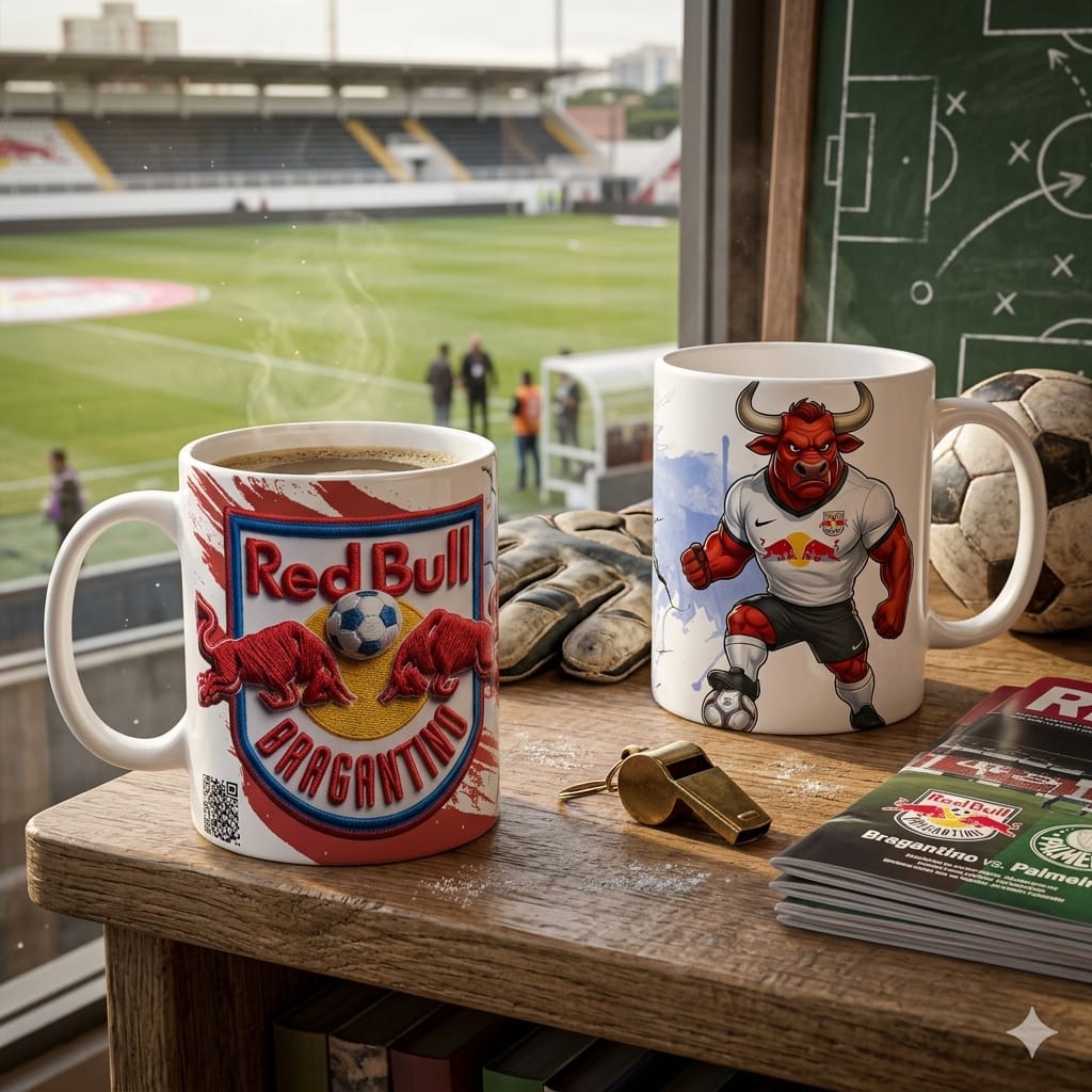 Caneca Personalizada de Time de Futebol com QR Code