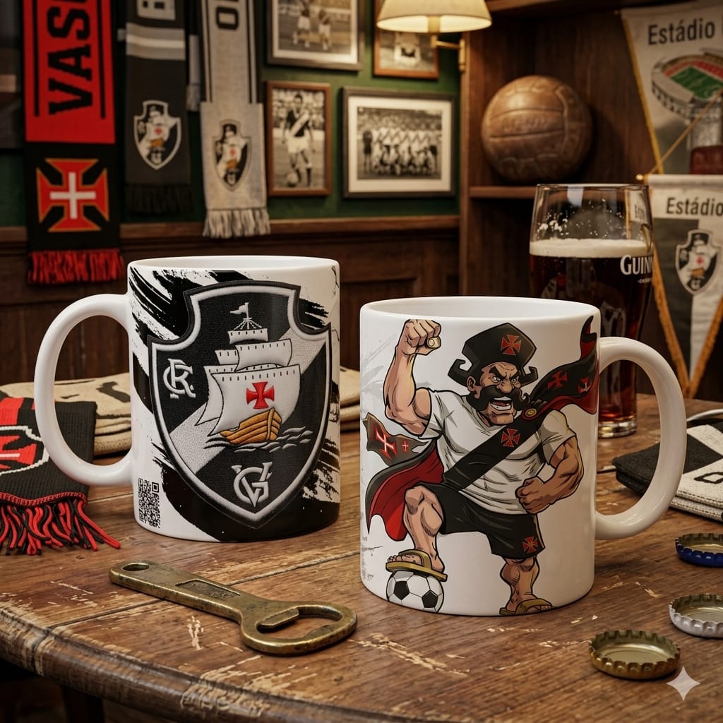 Caneca Personalizada de Time de Futebol com QR Code