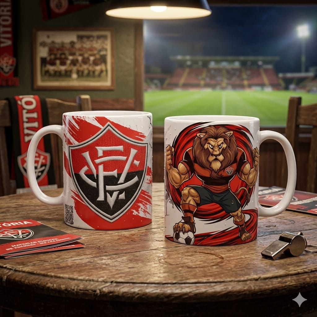 Caneca Personalizada de Time de Futebol com QR Code
