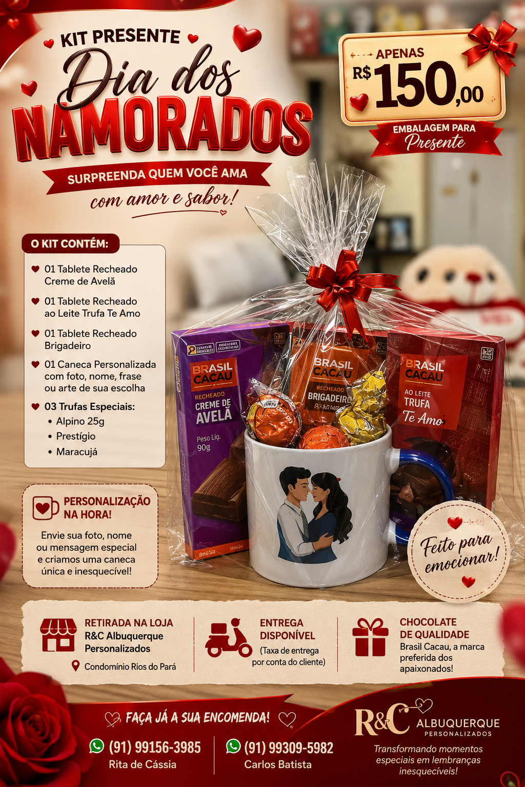 ❤️ KIT DIA DOS NAMORADOS PERSONALIZADOS ❤️