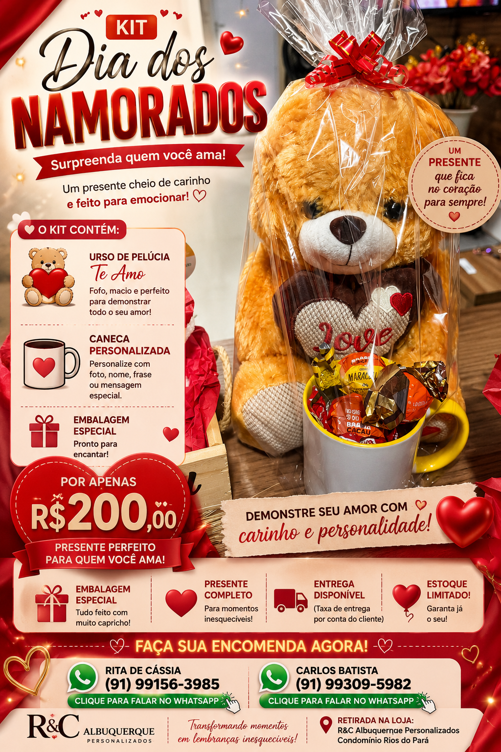 KIT ESPECIAL DIA DOS NAMORADOS